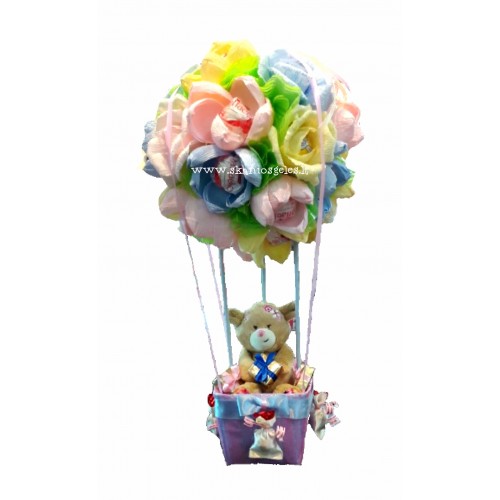Oro balionas - saldainių kompozicija Skanios gėlės