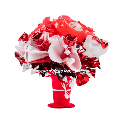 Rosso - puokštė iš saldainių Skanios gėlės