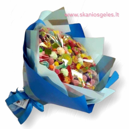 Gummi 2- puokštė iš saldainių  Skanios Gėlės